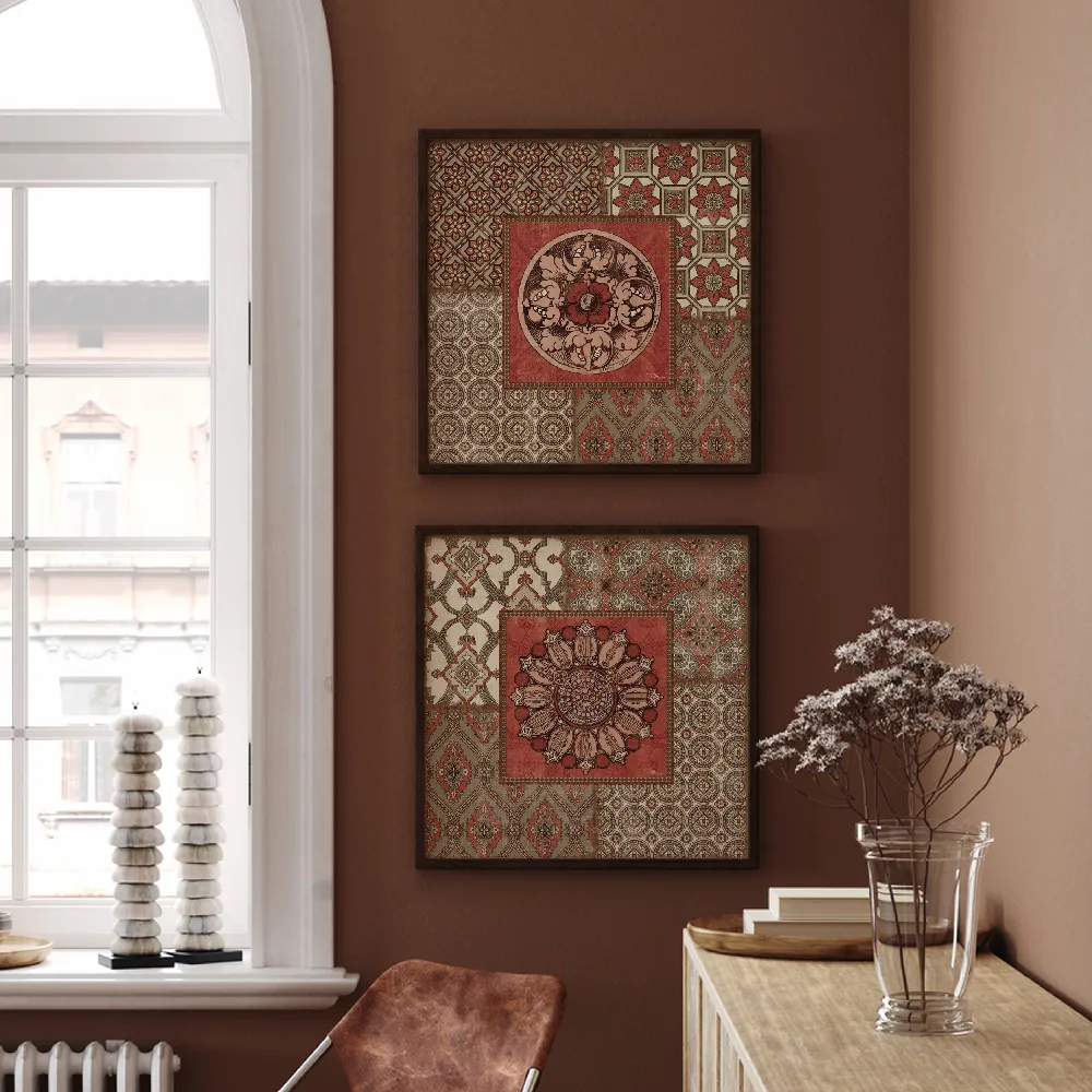 Set of wall art paintings full view