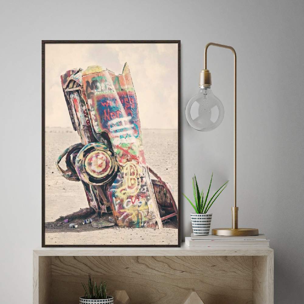 Set of wall art painting,Cadillac