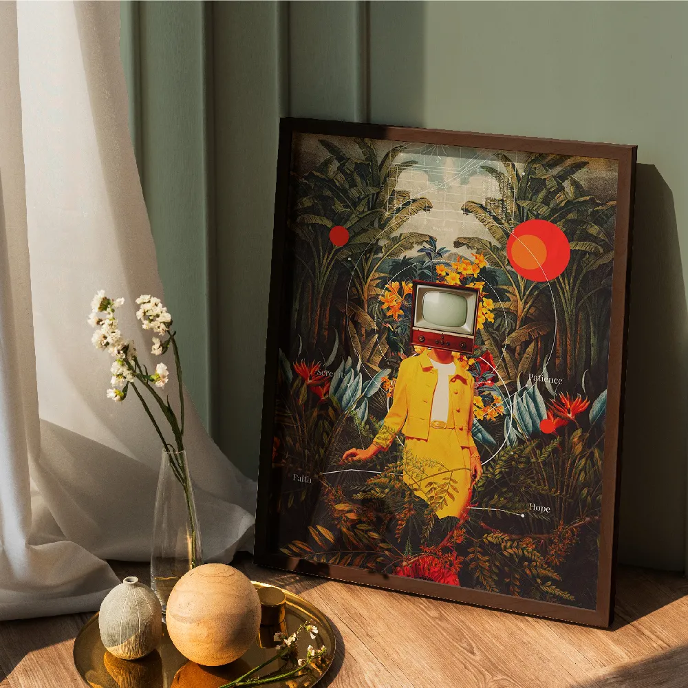 Set of wall art painting,She Came From the Wilderness