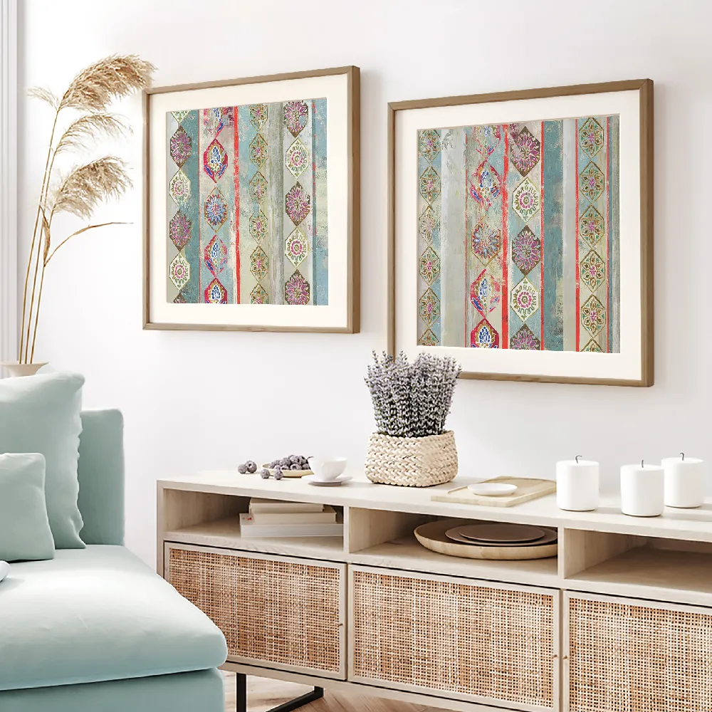 Set of wall art painting,Painted Wood