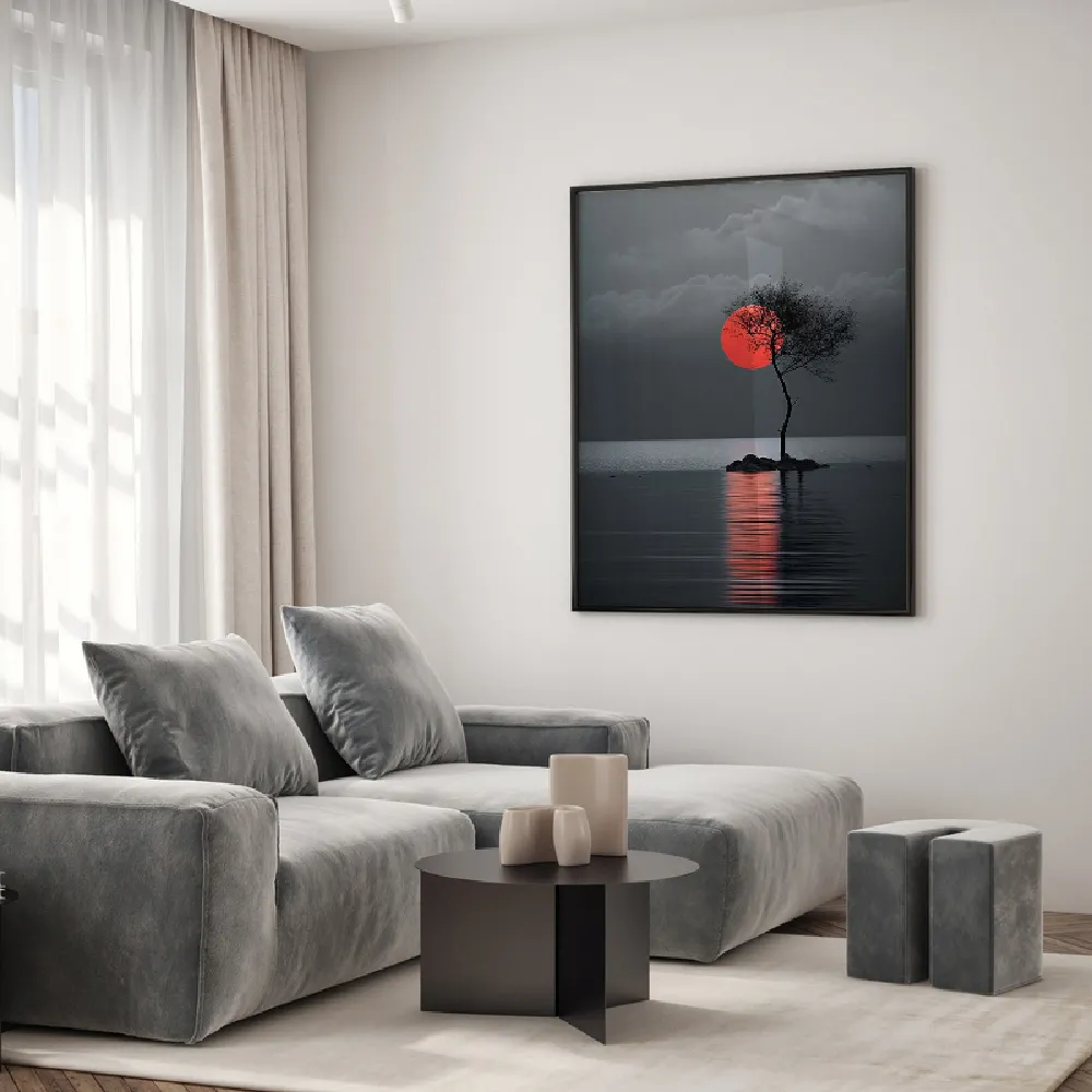 Set of wall art painting,Full Moon Mystery