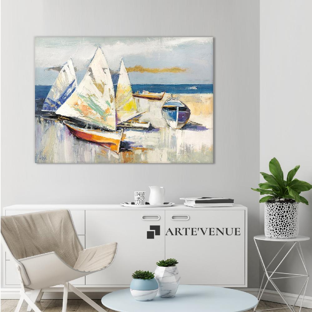 Set of wall art paintings full view