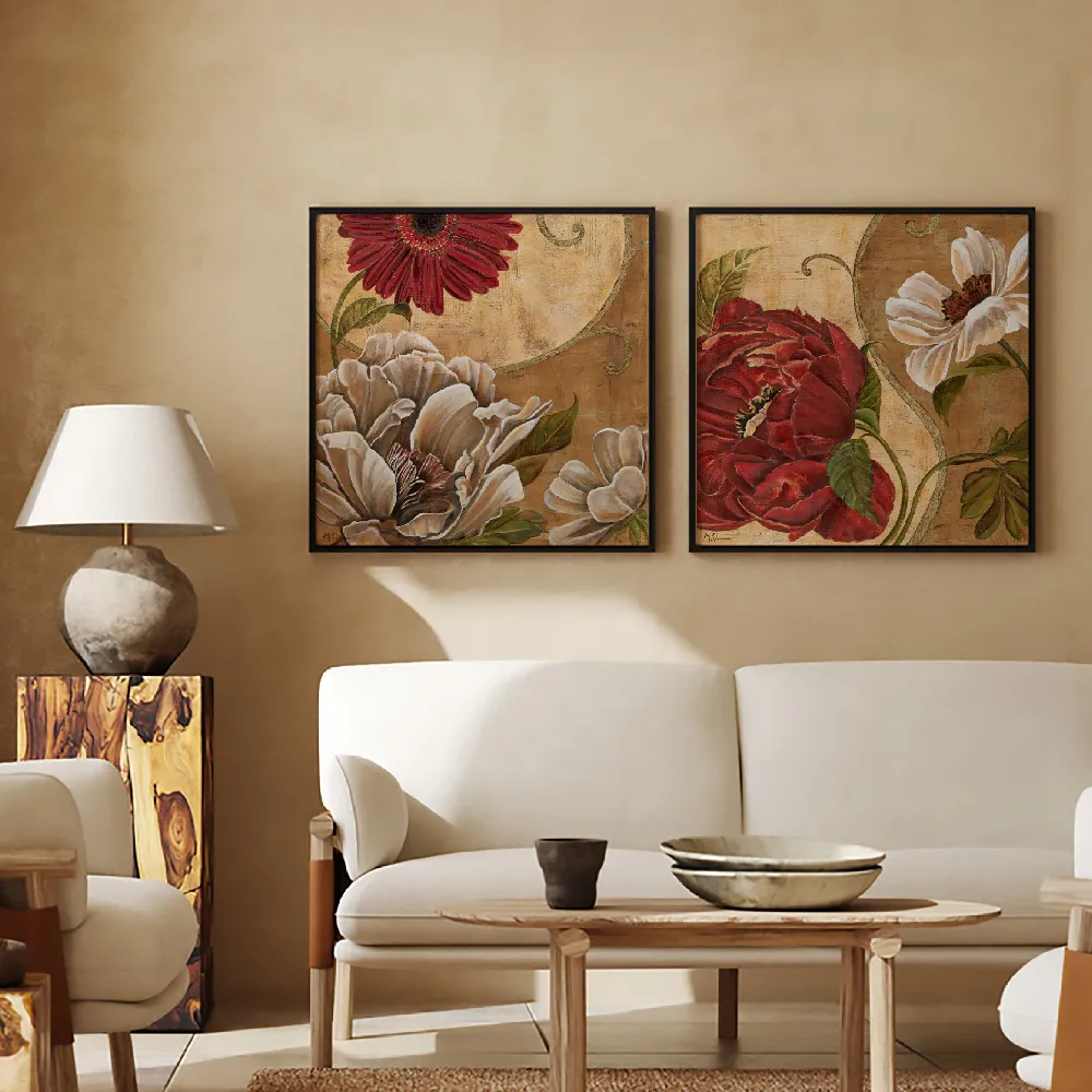 Set of wall art paintings full view
