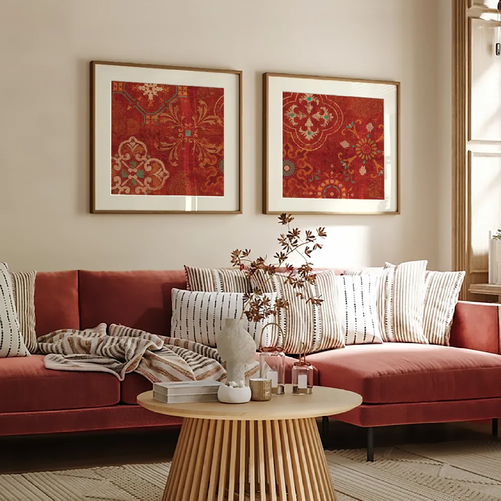 Set of wall art paintings full view