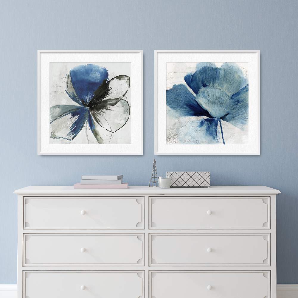 Set of wall art painting,Inky Flower 