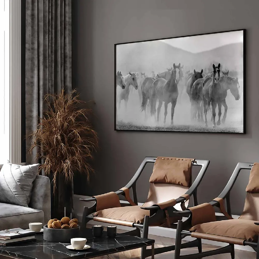 Set of wall art painting,Running Horses