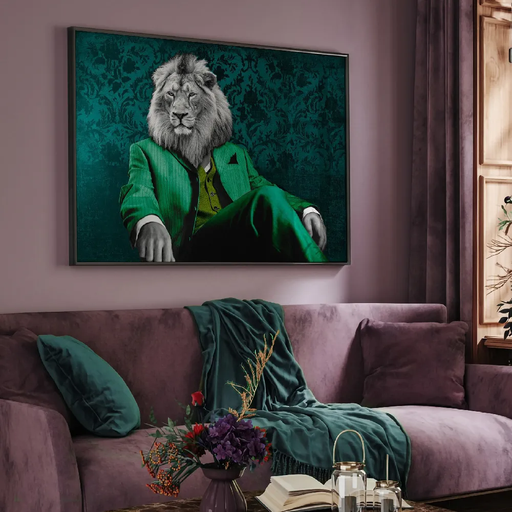 Set of wall art painting,Pensive Leader - Pop Version