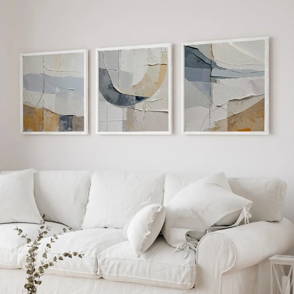 Set of wall art painting,Plastered 