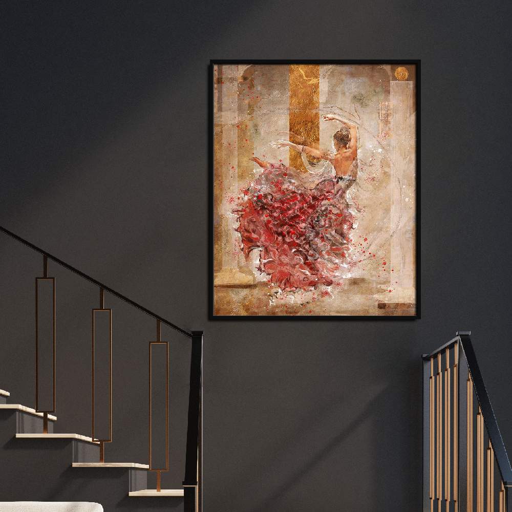 Set of wall art painting,Temple Dancer