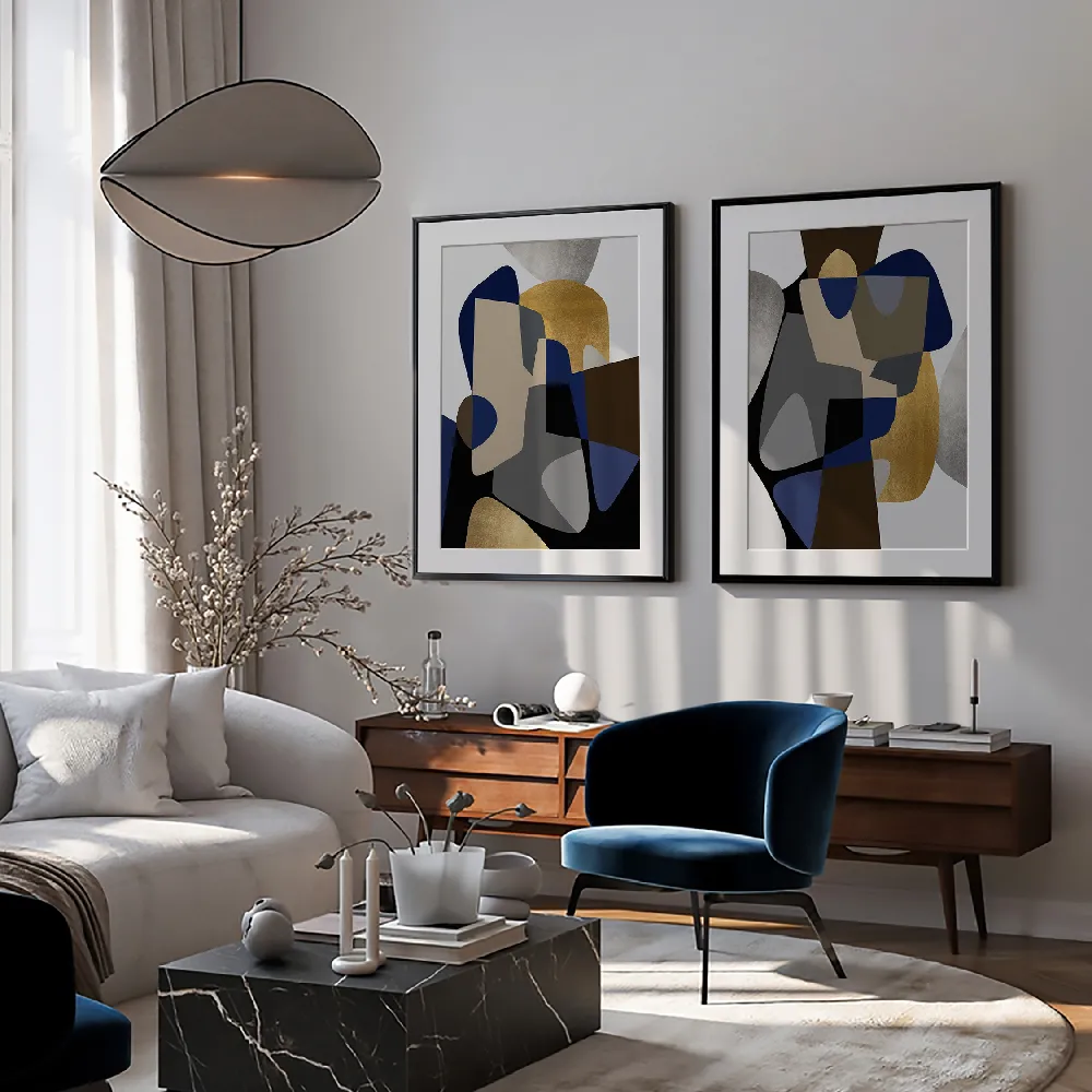 Set of wall art painting,The Shape of Things 