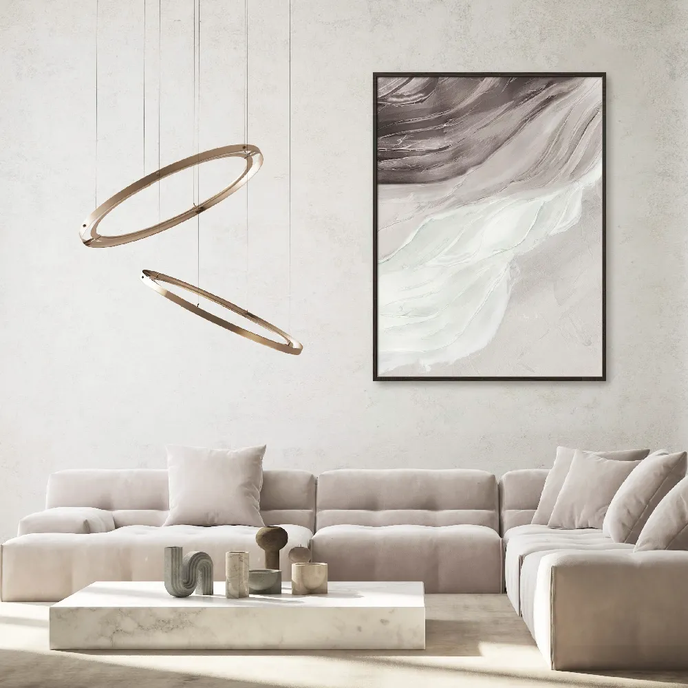 Set of wall art painting,Waves of Gesso