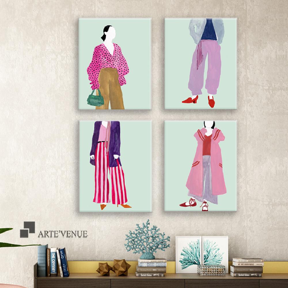 Set of wall art paintings full view