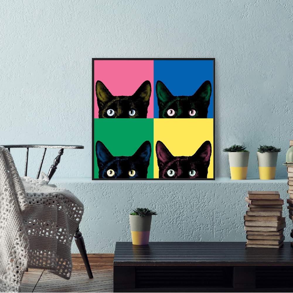 Set of wall art paintings full view