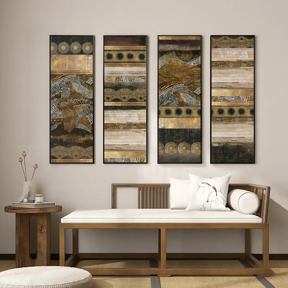 Set of wall art painting,Klimt Dots 