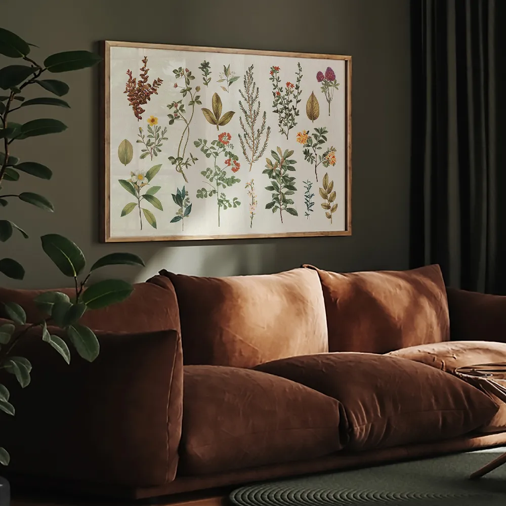 Set of wall art painting,Victorian Autumn Garden