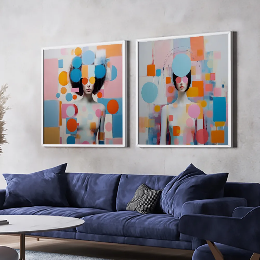 Set of wall art painting,Rhythm of Life