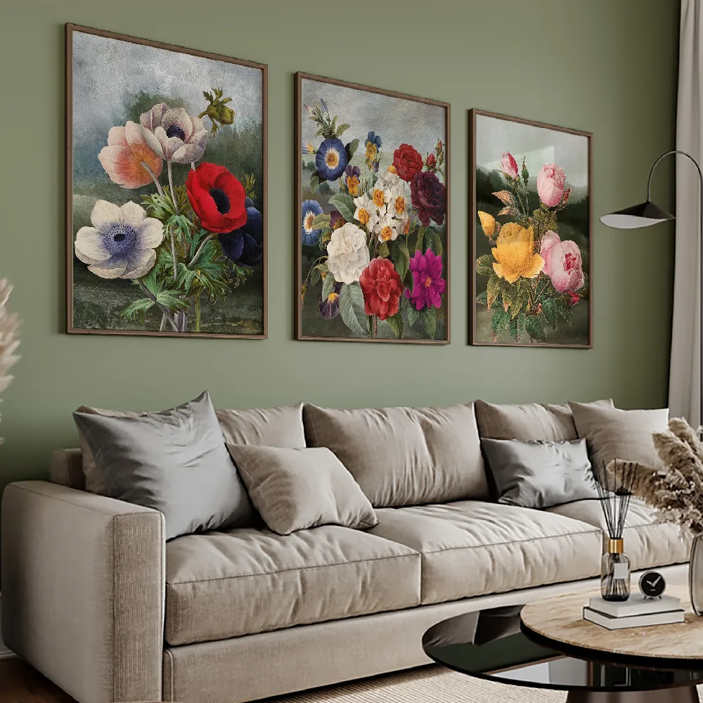 Set of wall art painting,Botanical Landscape