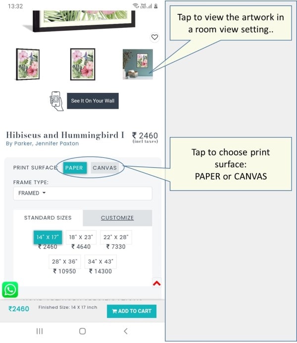 Choose print surface