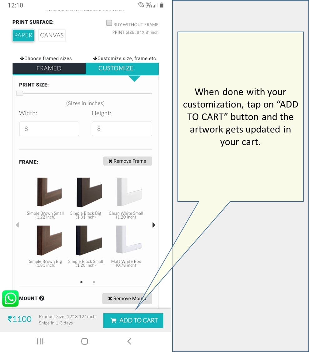 Artwork Customization Done